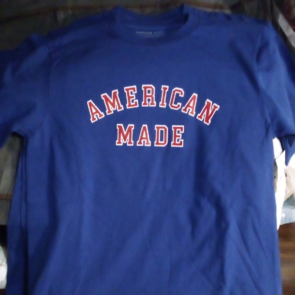Blue 'American Made' T-Shirt From American Giant Flag Collection NWT